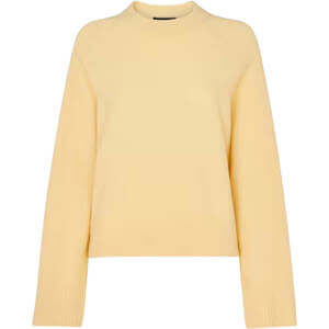 Whistles Yellow Alana Wool Mix Crew Neck